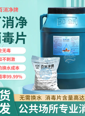 泳池消毒片专用消毒片百消净三氯异氰尿酸泳池消毒剂粉颗粒强氯精