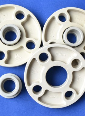 三厘法兰PP活套双片法兰 PP PCP热熔通用法兰盘灰色全塑料法兰片