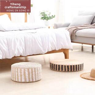 手工蒲草编织坐垫团蒲地上塌塌米飘窗台打坐久坐不塌垫子吸汗透气