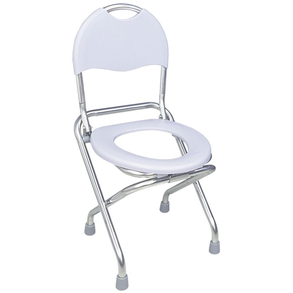 孕妇折叠不锈钢坐便器椅子老年人蹲厕椅助便器便携式移动马桶防滑