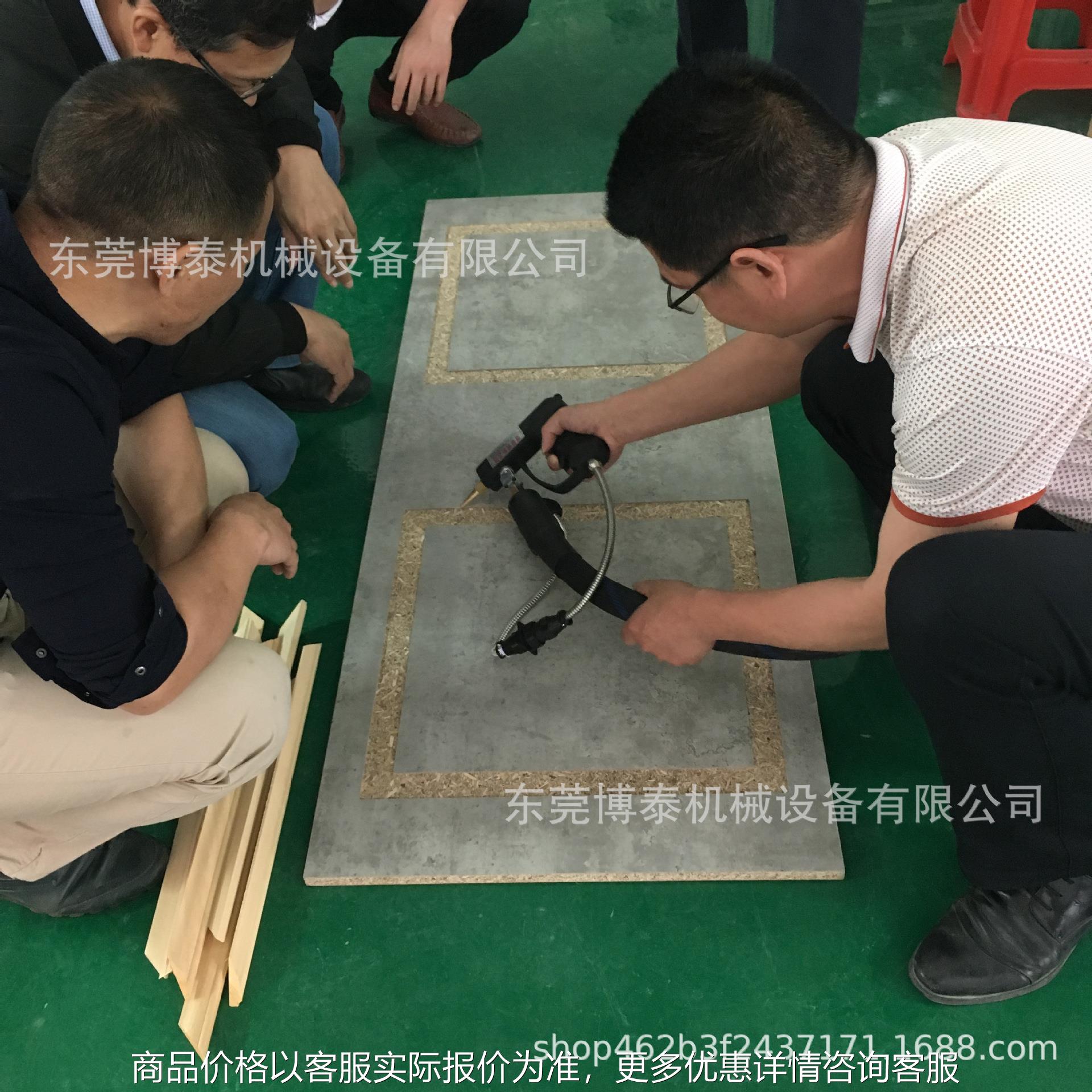 木工热熔胶机打胶边条快速固定 木门家具卡条木条打热熔胶固定