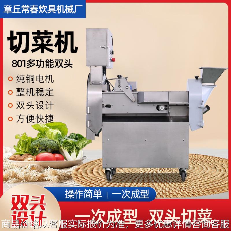 801多功能双头切菜机辣椒洋葱萝卜切碎机大型食堂全自动切菜机