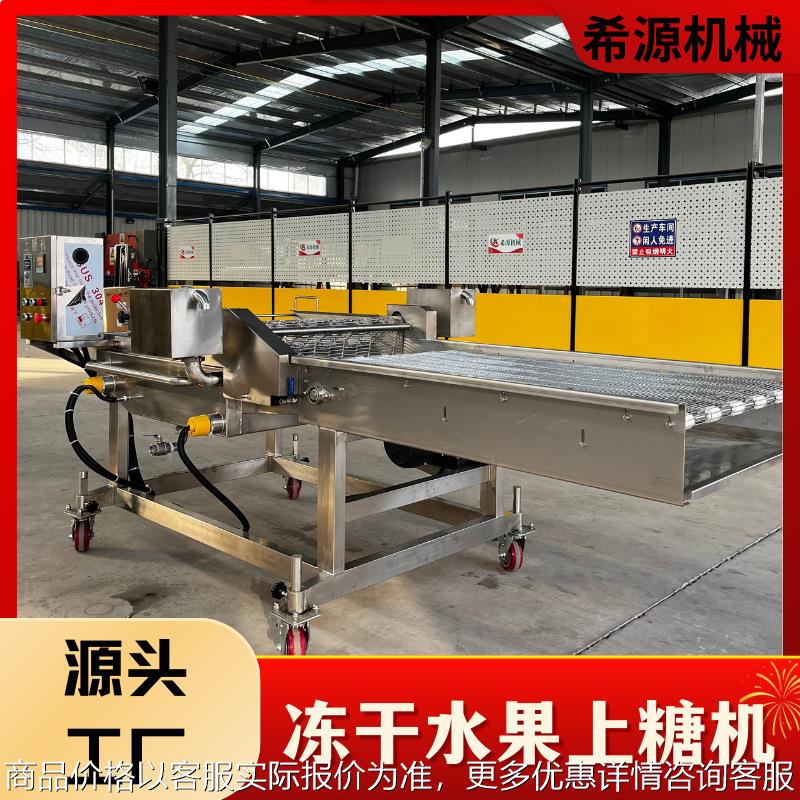 冻干山楂裹糖机 冰糖葫芦上糖浆设备 冻干草莓酸奶上糖机