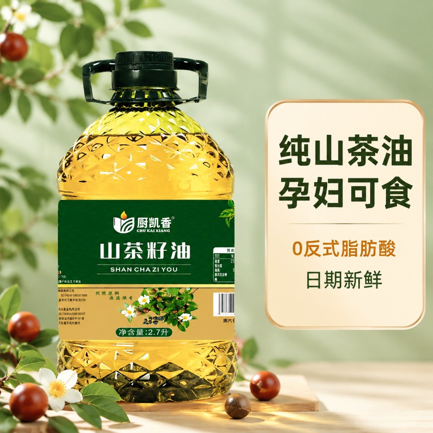 正宗高山纯天然物理压榨山茶油官方旗舰店正品婴儿专用油厨凯香