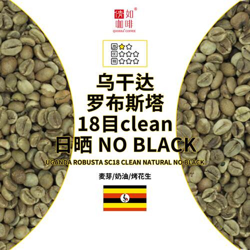 26产季 咖啡生豆 乌干达 罗布斯塔 18目 Clean 日晒 油脂高