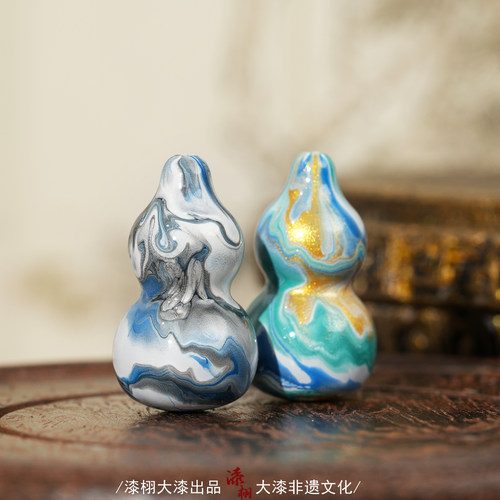 纯手工天然大漆葫芦手作小挂件手机挂坠包挂新中式DIY饰品项链