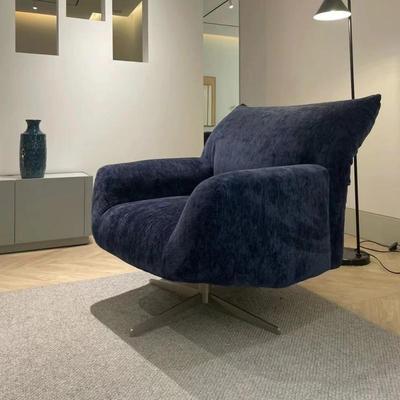 北欧轻奢花瓣椅设计师单椅雪尼尔旋转沙发椅客厅单人椅阳台休闲椅