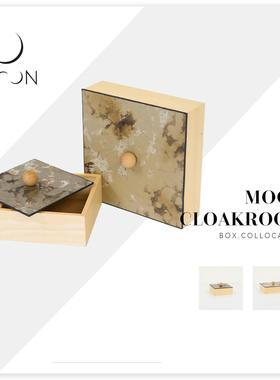 MOON慕空间样板房衣帽间摆件收纳盒首饰盒软装饰品复古花纹陈列品