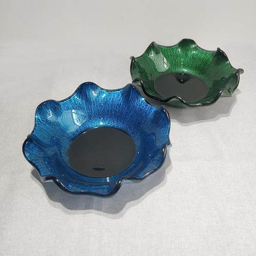 自助餐厅餐具钢化玻璃刺身水果盘创意酒店自助餐厅凉菜点心玻璃盘