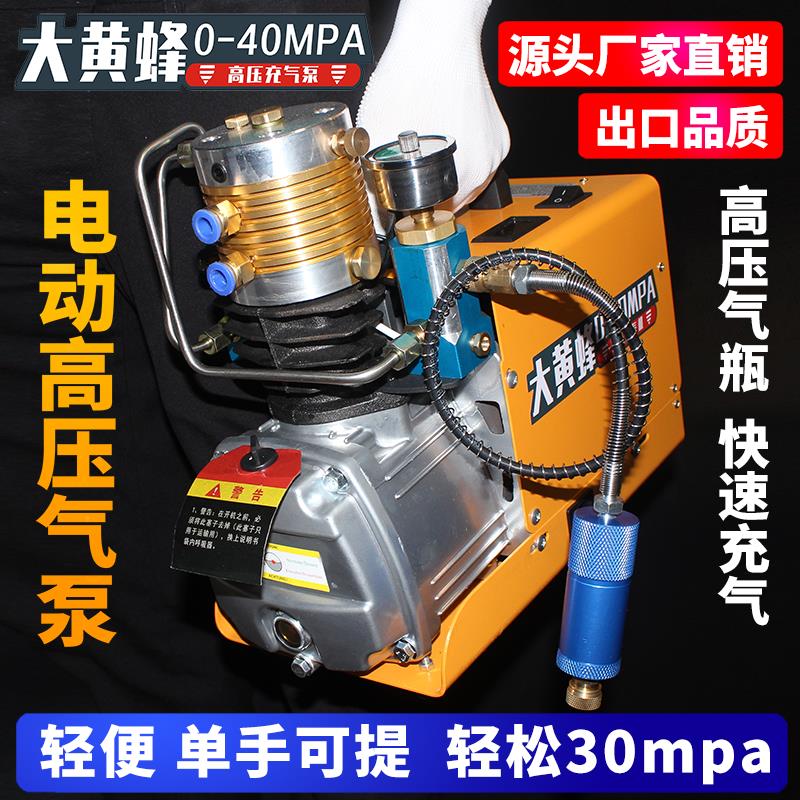 高压打气机30mpa小型电动高压打气机消防瓶潜水瓶打气机40MPA水冷