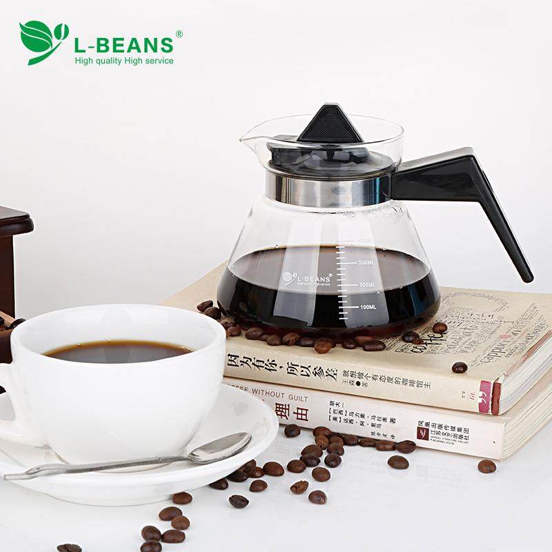 L-BEANS耐热玻璃茶壶 手冲咖啡壶 小可爱壶 三角壶 花茶壶