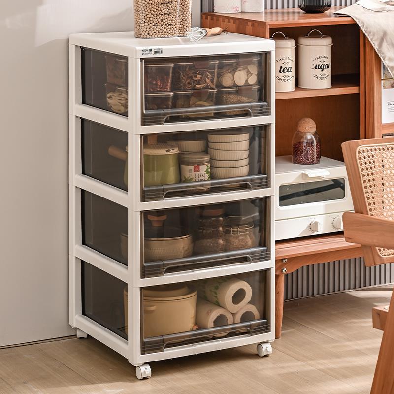 多层床头收纳柜零食置物架子家用收纳层架客厅可移动落地置物架卧