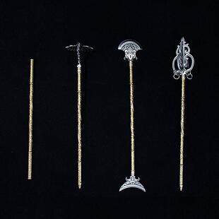 龙泉手工微兵器把玩十八班迷你小兵器金属摆件金箍棒模型小兵器