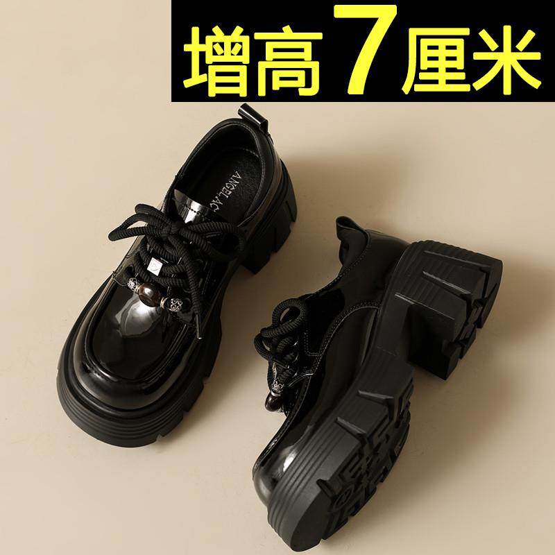 推荐厚底黑色乐福鞋女2025