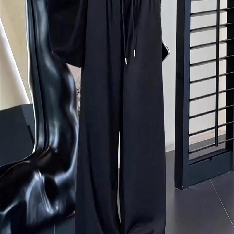 2025秋冬新款慵懒风黑色抽