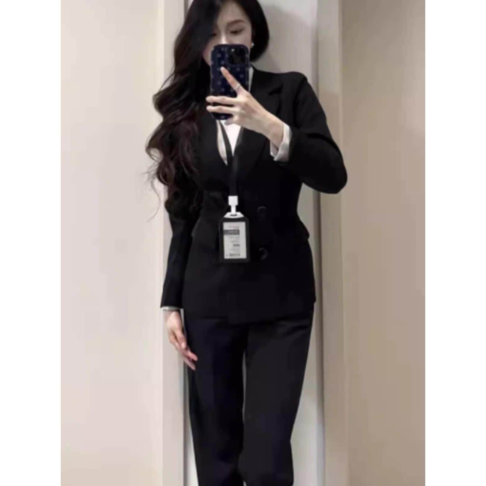 极速西装外套女2026春新款时尚气质免烫西服套装大学生面试正装职