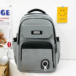 推荐书包男大学生高中生初中生大容量轻便旅行双肩包女简约旅行背