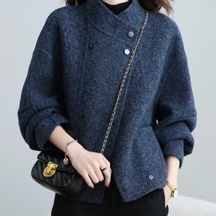 高端双面羊绒大衣女短款2025年秋冬新款宽松高级感小个子毛呢外套