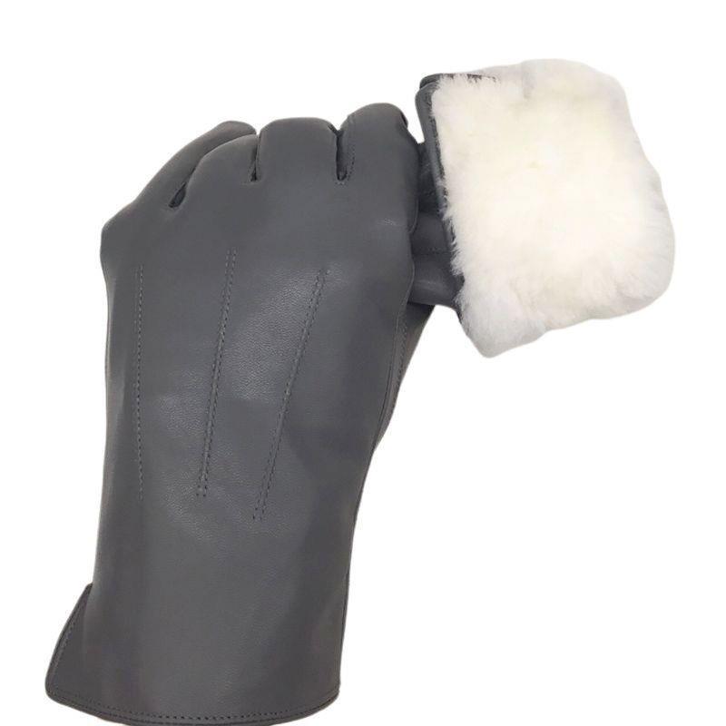 户外羊皮男式加厚防水保暖