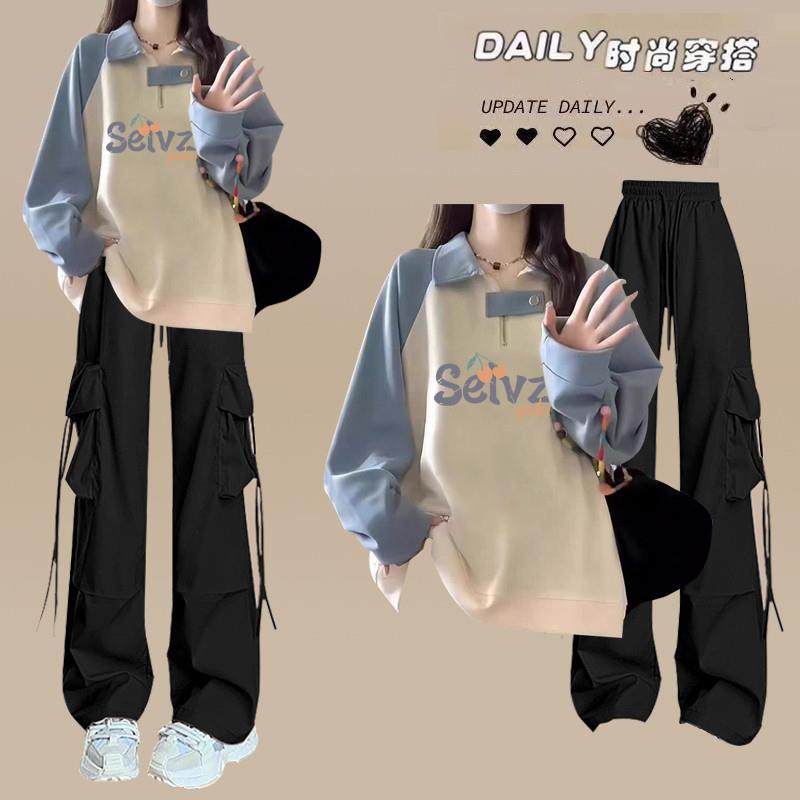 推荐秋季少女15高初中学生16卫衣Polo衫运动套装17女孩18岁大童两