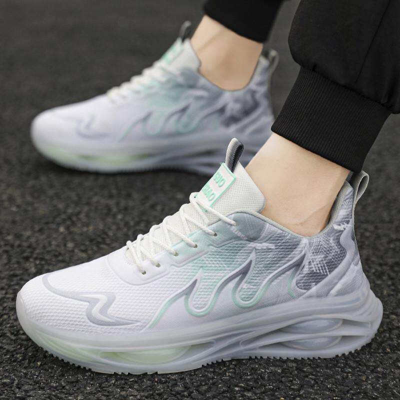 推荐大码47男鞋2026新款秋季网面透气运动鞋46气垫渐变色男士老爹