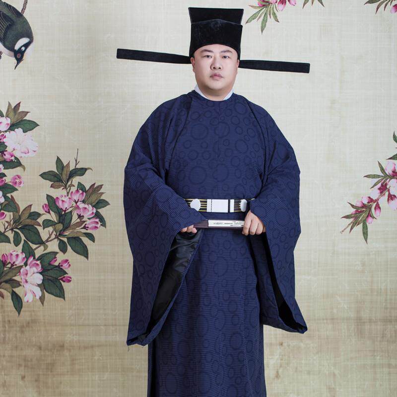 推荐炎蔻明制圆领袍男士汉服红色中式婚服大襟团龙纹补服官服大码