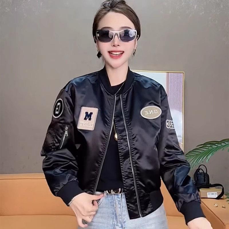 极速2026新款美式刺绣短款棒球服外套女春秋季小个子女士飞行夹克