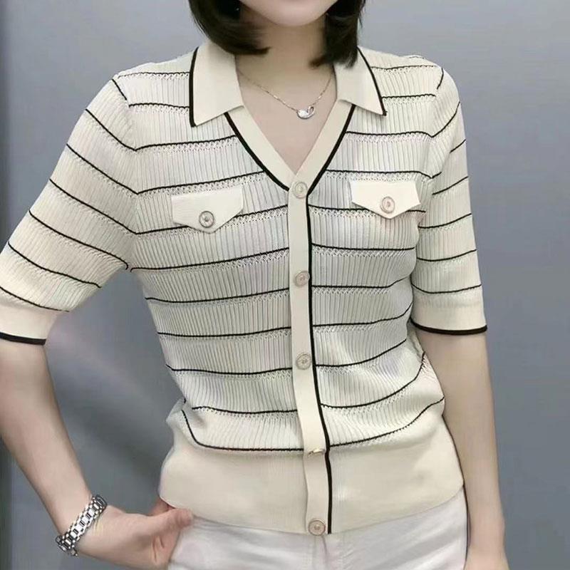 极速洋气减龄妈妈装中袖上衣2026秋季新款百搭显瘦纯色套头针织衫