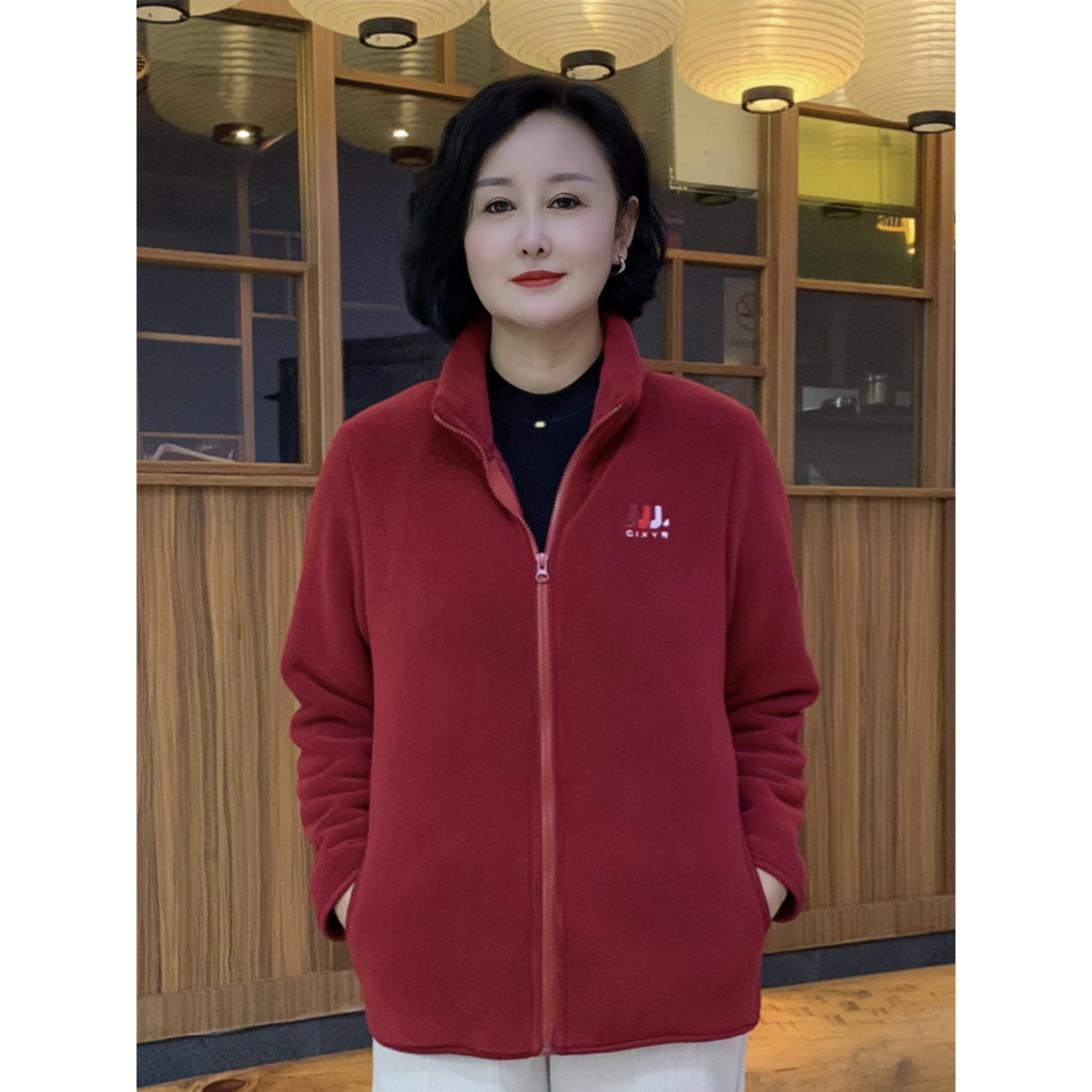 极速2026新款中老年女装妈妈秋冬外套加绒加厚棉衣棉服短款保暖棉