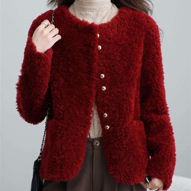 新品短款小香风海宁皮草外