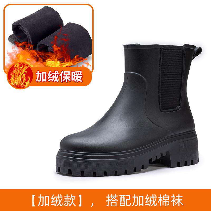 推荐网红马丁雨鞋女款2026新款时尚外穿中筒防水鞋防滑好看的雨靴