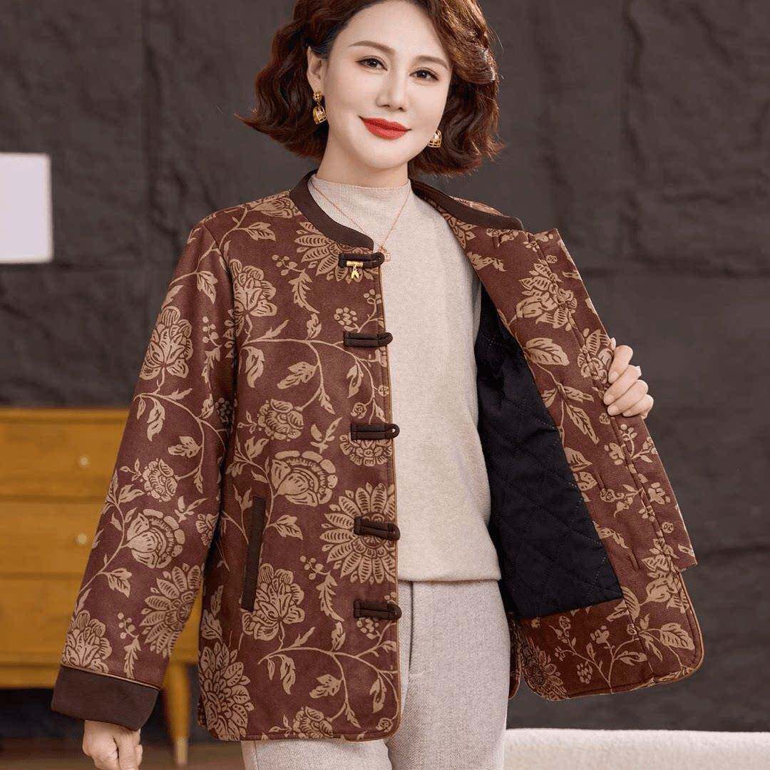 极速2026新款中老年人女装棉袄妈妈秋冬装外套洋气夹棉加厚保暖小