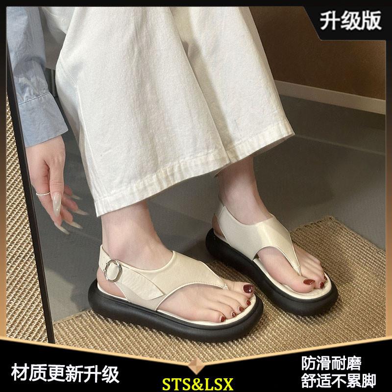 推荐厚底增高复古罗马凉鞋