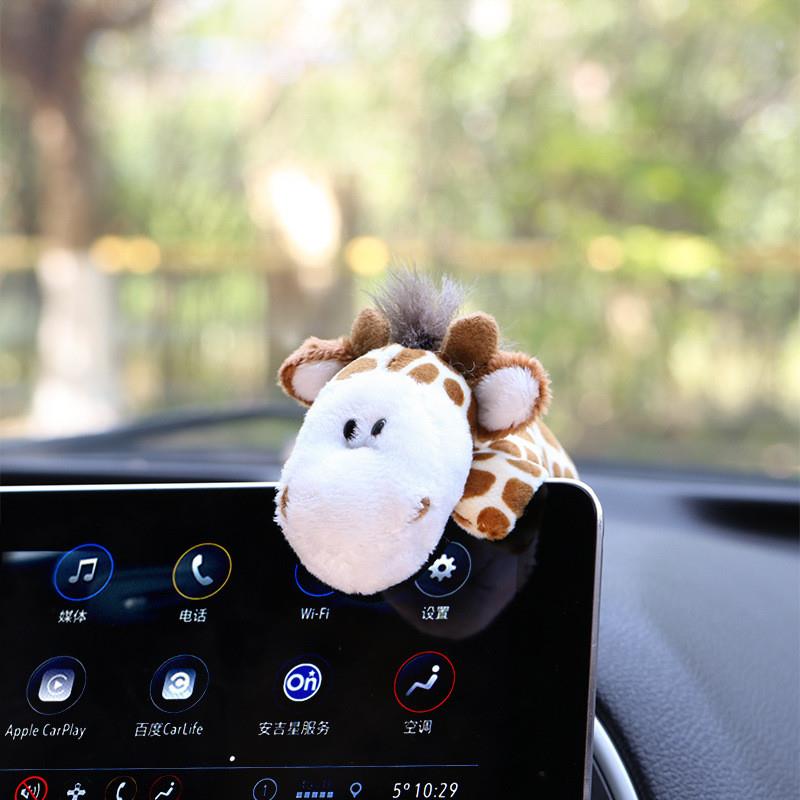 汽车趴屏幕公仔创意后视镜