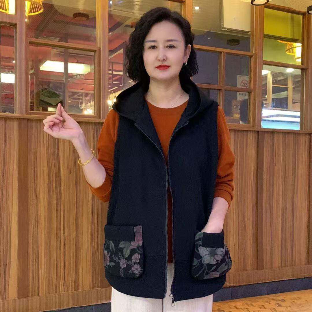 极速中老年女装妈妈马甲外穿秋冬新款加绒加厚宽松加肥加大码马夹