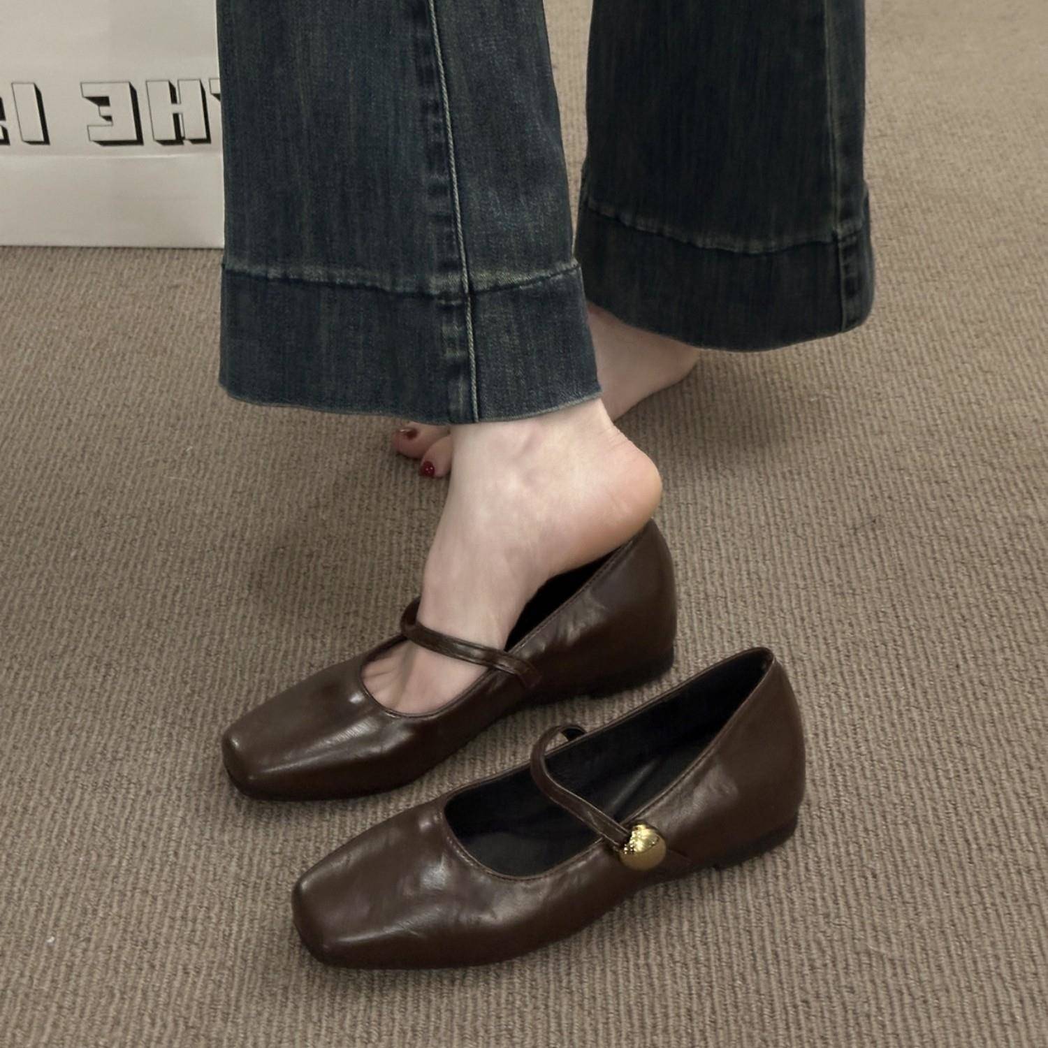 极速法式珍珠防水台银色玛丽珍单鞋女配裙子温柔淑女仙女风绝美晚