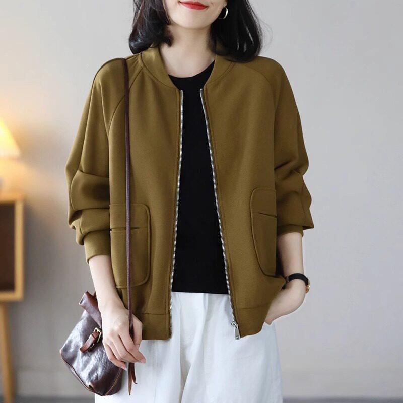极速2026春秋新款设计感短款棒球服外套女士胖mm大码宽松时尚休闲