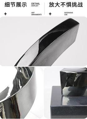 新品简约异形抽象扭雕塑摆