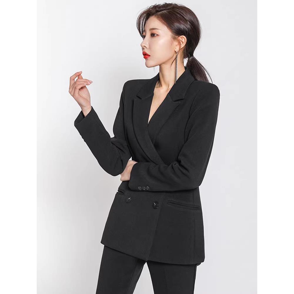 极速西装套装女灰色气质ol职业装春秋高级感面试服通勤商务两件套