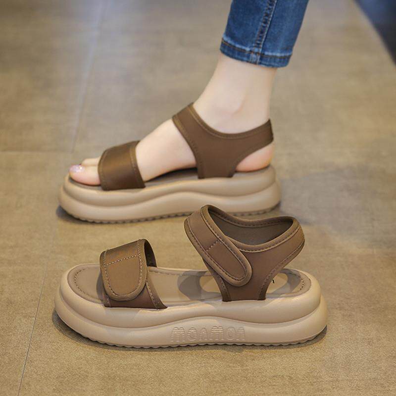 推荐厚底罗马凉鞋女款2026新款夏季运动软底上班百搭不累脚防滑沙