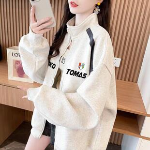 推荐15初中学生13少女12岁大童慵懒风卫衣休闲运动外套女秋季宽松