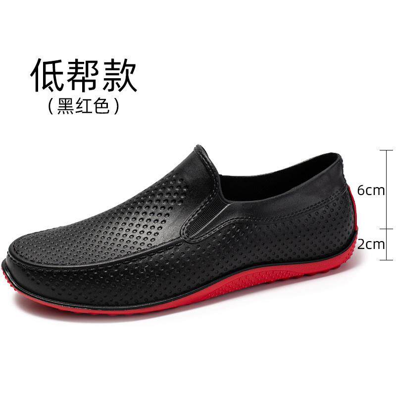 推荐防水鞋男款轻便工作鞋雨鞋外卖骑手专用厨房钓鱼防滑胶鞋男士