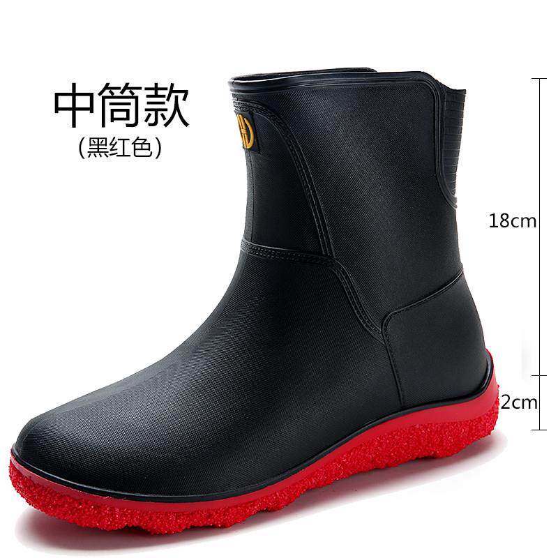 推荐低帮轻便水鞋男款雨鞋外卖骑手专用厨房钓鱼防滑防水胶鞋男士