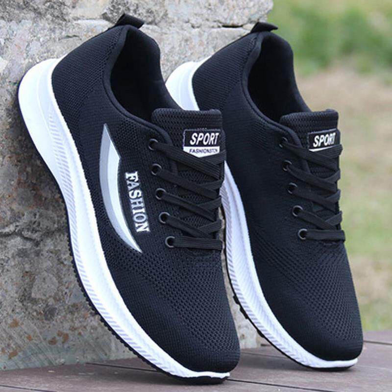 推荐春秋季防臭男鞋子男款运动鞋软底轻便透气网鞋男休闲鞋防滑跑