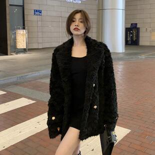 推荐羊羔毛绒外套女冬季2025新款高级感超好看小香风名媛气质加厚