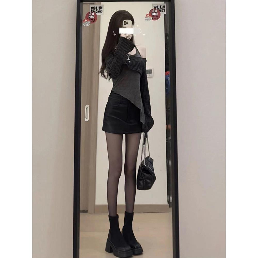 极速春季盐系穿搭御姐风美式甜辣纯欲高级感复古chic上衣短裙两件