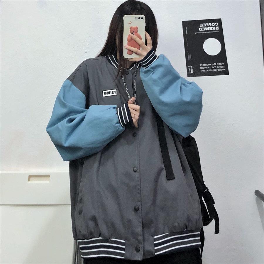 极速2026新款春秋韩版复古百搭宽松工装双层撞色夹克棒球服外套男