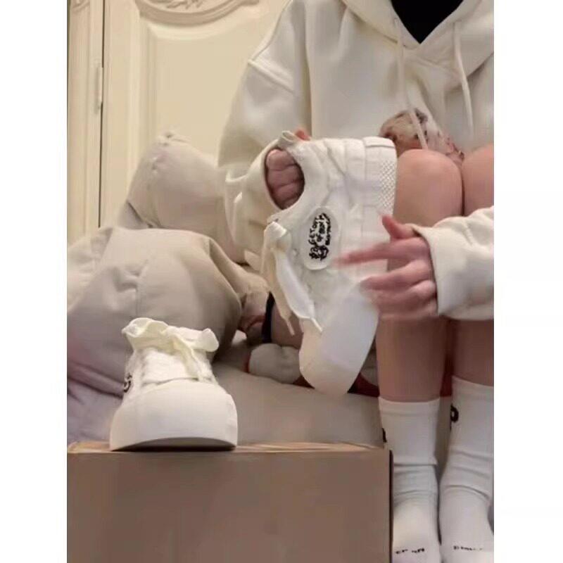 极速厚底内增高帆布鞋女鞋子新款2026夏季百搭街拍超火低帮休闲小
