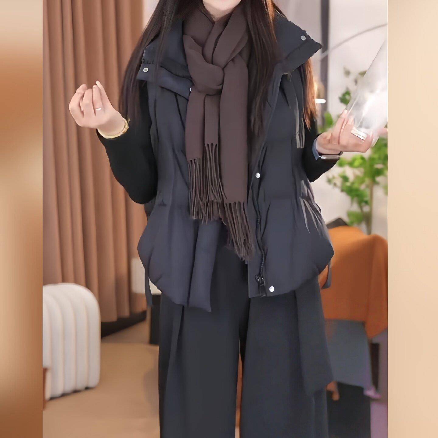 极速大码时尚洋气日常百搭款棉服马甲无袖坎肩立领外套女2026秋冬
