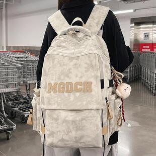 推荐书包女初中生高中生简约百搭大学生背包男小学生三到六年级双